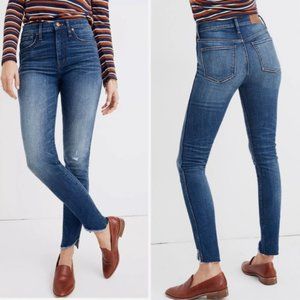 Madewell - 10" High-Rise Skinny, Tulip Raw Hem Frayed - Size 30